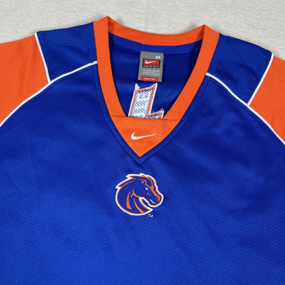 Nike Boise State Broncos Jersey Shirt Men's M Y2K‎ Center Swoosh Color Block
